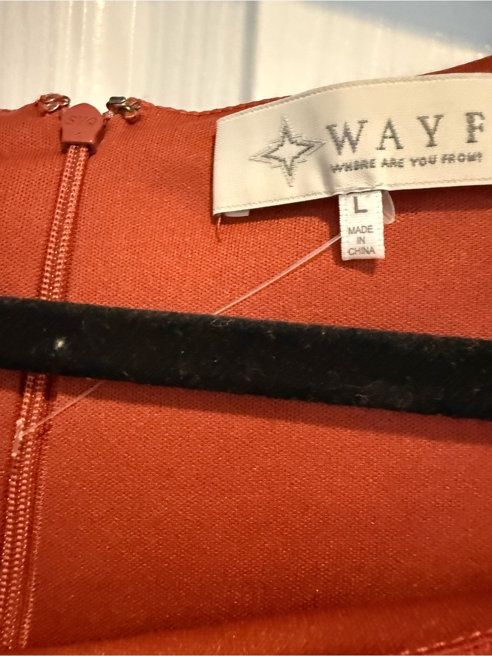 Wayf Rust Button-Front Mini Dress - Picture 4 of 4